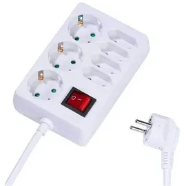 Vivanco Steckdosenleiste 1,40 m Weiß 7 St.