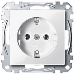 Merten  SCHUKO-Steckdose, System M (polarweiß glänzend)