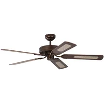 Pepeo Potkuri 132 cm Deckenventilator gealtertes bronze/walnuss/walnuss-rattan