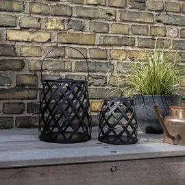 Star Trading LED Solarlaterne Calabria 26 x 28 cm schwarz