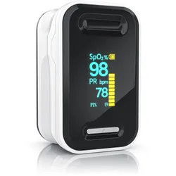 Medicinalis Pulsoximeter Finger - SpO2 Pulsmesser - Fingerpulsoximeter - Messung von Puls und Sauerstoffsättigung am Finger - OLED Display
