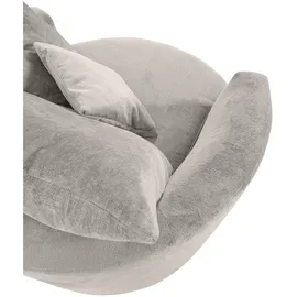 CARRYHOME Sessel Hellgrau, Textil, Füllung: Polyester, Schaumstoffflocken,Polyester, Schaumstoffflocken, 115x72x115 cm, Sitzfläche 360° drehbar, Wohnzimmer, Sessel, Polstersessel