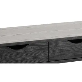 Actona Beistelltisch/Schreibtisch Jupiter 110 cm 3 Schubladen - schwarz - Schwarz
