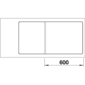 Blanco Axia III XL 6 S-F weiß + Excenterbetätigung + InFino + Glasscheidbrett