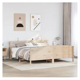 vidaXL Massivholzbett 180 x 200 cm Beige
