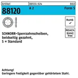 SCHNORR Sperrzahnscheibe R 88120 beidseitig gezahnt S 5 x 9 x 0,6 A 2 200 Stück