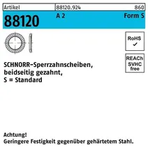 SCHNORR Sperrzahnscheibe R 88120 beidseitig gezahnt S 5 x 9 x 0,6 A 2 200 Stück