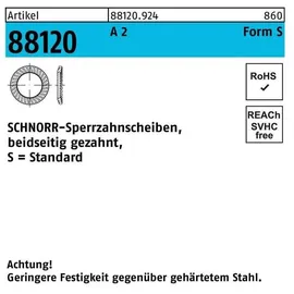 SCHNORR Sperrzahnscheibe R 88120 beidseitig gezahnt S 5 x 9 x 0,6 A 2 200 Stück