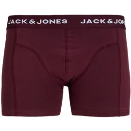 JACK & JONES JACBLACK Boxershorts dunkelgrau melange/port royale/navy blazer S 3er Pack
