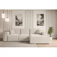 altdecor Ecksofa in L-Form Corner Sofa Bett Eckcouch Couch Wohnlandschaft Cauchsofa Serra-L - 266x165x73 cm Beige