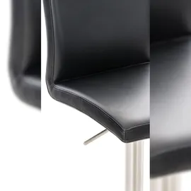 CLP 2er Set Barhocker Cadiz Kunstlederbezug edelstahl/schwarz
