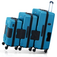 Koffer-Konnekt von TACH | 3er Set (2 Koffer + 1 Handgepäck-Koffer) | Reisetaschen Set | Rollkoffer mit patentiertem Verbindungssystem | einfach verbinden & mehrere Koffer mühelos ziehen | TSA-Schloss