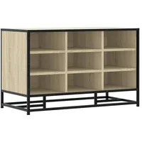 VidaXL Schuhbank Sonoma-Eiche 84x40x53,5 cm Holzwerkstoff und Metall