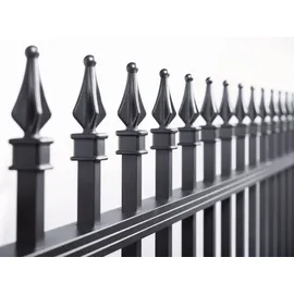 GAH Alberts Zaun-Set 6 m x 120 cm Schwarz