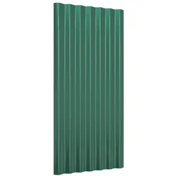 vidaXL Dachpaneele 36 Stk. Pulverbeschichteter Stahl Grün 80x36 cm