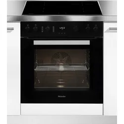 MIELE Induktions Herd-Set "H 2455 I ACTIVE mit KM 7061 FR", A+ (A+++-D), schwarz (obsidianschwarz), Herdsets, PerfectClean Ausstattung, EasyControl Bedienung