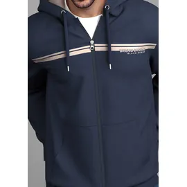 Bruno Banani Sweatjacke moderner Brustprint, Gr. S (44/46), marine, , 77405318-S