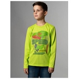 Trigema Longsleeve » Langarmshirt mit coolem Auto-Print«, (1 tlg.), Gr. 128, lemon, , 57574746-128