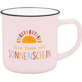 GRUSS & CO Becher in Emailloptik 0,3 l Pink