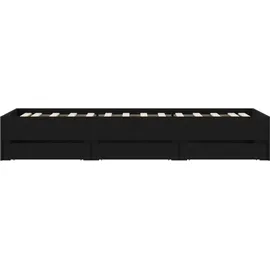 vidaXL Bettgestell 90 x 190 cm Schwarz