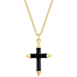 Glanzstücke München Halskette Kreuz Sterling Silber in Gelbgold Ketten   Damen 