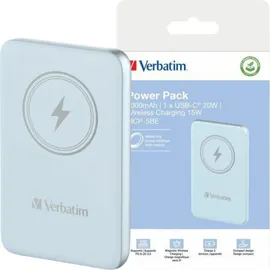 Verbatim Powerbank 5000 mAh Fast Charge, Quick Charge 3.0, Usb PD 3. - Blau
