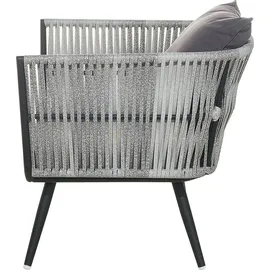 Beliani Gartenmöbel Set Rattan Graphitgrau Ragusa