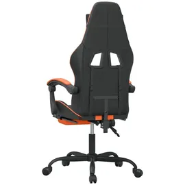 vidaXL Gaming-Stuhl mit Fußstütze Schwarz und Orange