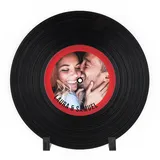 Wanapix | Personalisierte Schallplatte mit Foto und Text | Vinilo Decorativo Vintage | Für den Tisch | Inklusive Stützfüße | Originelles Geschenk | 30ø cm