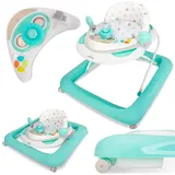 Kinderfahrzeug Lernrad Lauflernhilfe Spielcenter Gehfrei Gehhilfe Baby Walker Babyschaukel (Hellblau)