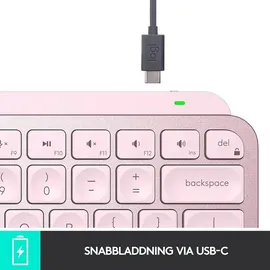 Logitech MX Keys Mini DNK/FIN/NOR/SWE rosa