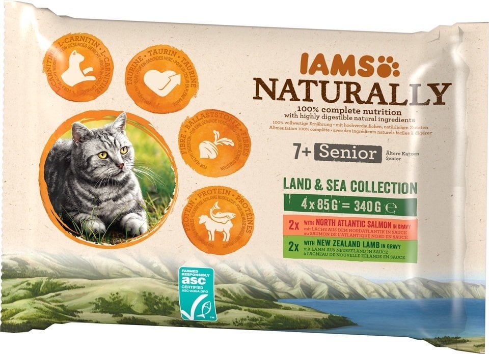 IAMS Naturally ältere Katzen 4 x 85 g