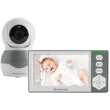 KIKKABOO Kikka boo Babyphone Ady 4,3 Zoll ECO-Modus Schlaflieder Nachtsicht Alarm grau ́ Grau