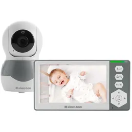 KIKKABOO Kikka boo Babyphone Ady 4,3 Zoll ECO-Modus Schlaflieder Nachtsicht Alarm grau ́ Grau