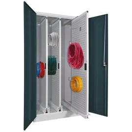 Pavoy Vertikalauszugsschrank Stahl 1950x1000x600 RAL 7035/7016 3 Auszüge