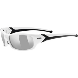 Uvex Unisex – Erwachsene, sportstyle 211 Sportbrille, white black/silver, one size