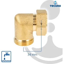 tecuro Winkel 90° 1 Zoll AG x Überwurfmutter 1 Zoll