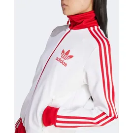 adidas Trainingsjacke ADIDAS ORIGINALS "CLASSIC TT", Damen, Gr. XL, rot (weiß, better scarlet), Obermaterial: 52% Baumwolle, 48% Polyester, normal, Jacken Trainingsjacke
