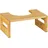 Relaxdays Toilettenhocker, Stuhlgang Unterstützung, WC Hocker für Erwachsene, Bambus, HxBxT: 18,5 x 43,5 x 28 cm, Natur