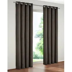 Vorhang WIRTH "Holmsund 288g/qm" Gr. 1, grau, B:132cm H:145cm, Chenille, Polyacryl, Gardinen