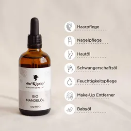 r(h)ein nutrition & health gmbh Von Kinsky Bio Mandelöl Reine Hautpflege+haarkur