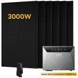 Anker Balkonkraftwerk 3000W Anker SOLIX Solarbank 4 E5000 Pro All-in-One Stromspeicher, (Optional: 0-5 × Anker BP5000 Erweiterungsakku, inkl. Anker Smart Meter Gen 2 und 6x Sunpro 500W Solarmodule), PV Speicher mit Notstromfunktion