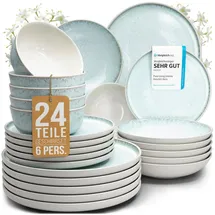 PURE LIVING INTERIOR DESIGN Ibiza Kombiservice 24-tlg. blau-beige
