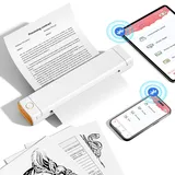 Itari Bluetooth Thermodrucker, Mobiler Drucker A4 Tragbarer Drucker Klein Kompakt - WLAN Portable Printer für Unterwegs und Tattoo, Handy Drucker A4 Unterstützt Thermopapier A4