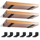 6 Stück Regalträger, Schwerlastträger Schwarz Regalhalterung Wandträger Unterstützung Schwarz Metall L-Eckstrebe mit Befestigungsschrauben für Wohnzimmer | Büro| Küchen for Shelves Support (4"x6")