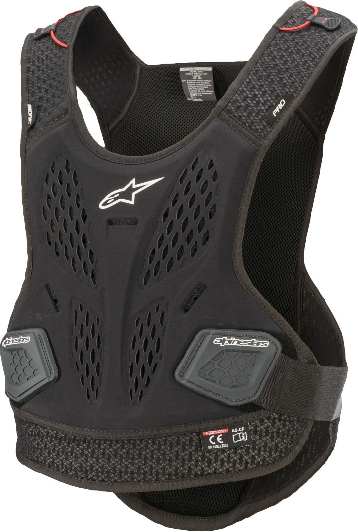 Alpinestars Bionic Pro Borstbeschermer, zwart, 2XL Voorman