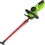 Greenworks Akku-Bürstenlose Heckenschere 24V GD24HT61, 61cm Dual Action Klinge, schneidet bis zu 25.4mm dicke Zweige und Stämme 3200 spm OHNE Akku-Ladegerät, 3-Jahres-Garantie