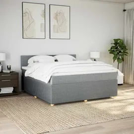 vidaXL Boxspringbett 180 x 200 cm Hellgrau