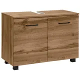 WELLTIME Waschbeckenunterschrank Trento 80 x 35 x 54 cm Braun