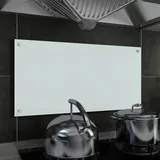 vidaXL Küchenrückwand Weiß 80x40 cm Hartglas